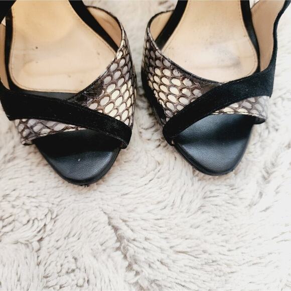 ALEXANDRE BIRMAN BLAC SUEDE ANIMAL PRINT STRAPPY HEEL SIZE 37 6.5/7 - Picture 5 of 9
